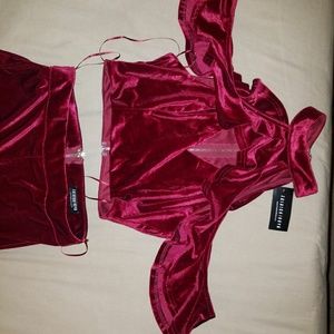 Burgundy matching set